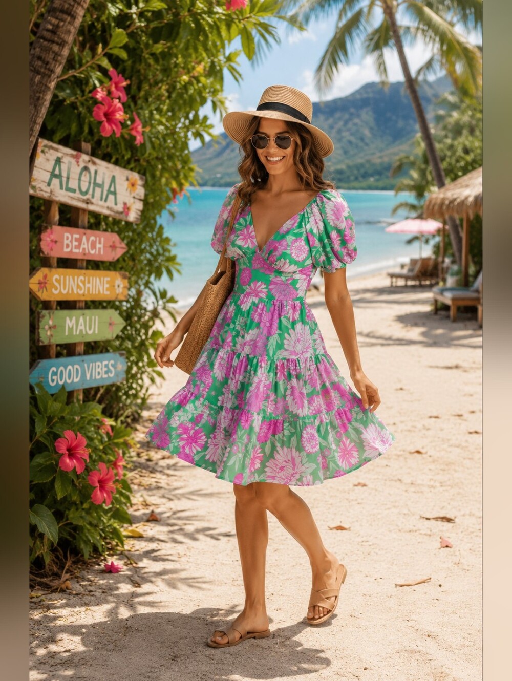 Printed Woven Mini Dress